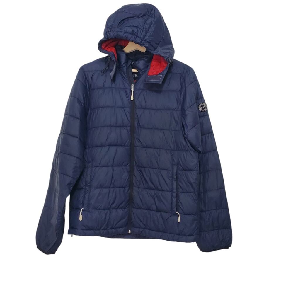 Abercrombie A&F Puffer Jacket with Removable Hood Poly-Fill Water Resistant Flaw